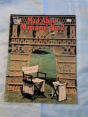 VINTAGE...Mad About Macrame No. 2 - Beige Macramé Panel Cover